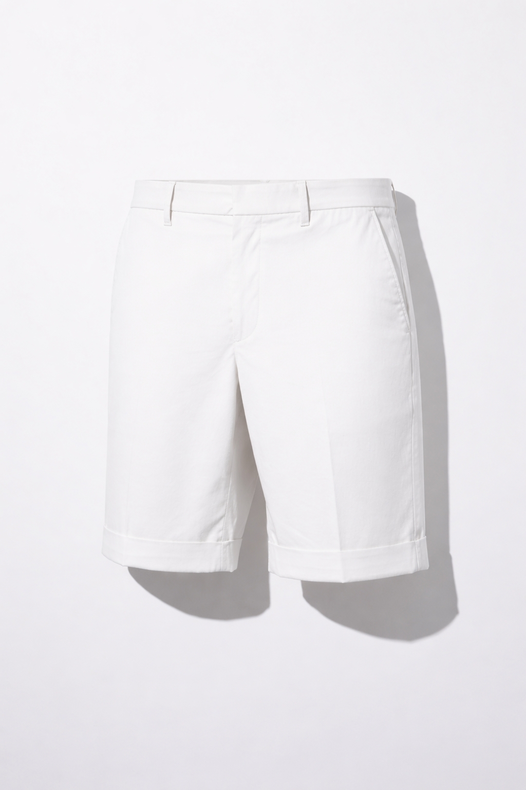 Structured Cotton Twill Shorts